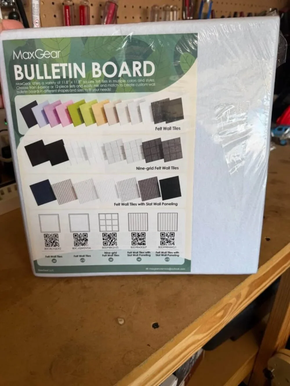 6 bulletin board tiles - white